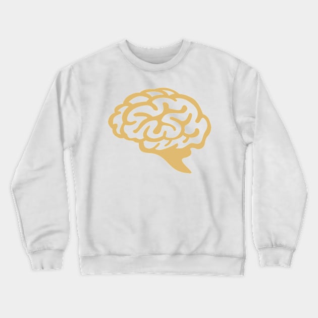 Golden Brain Crewneck Sweatshirt by Whatastory